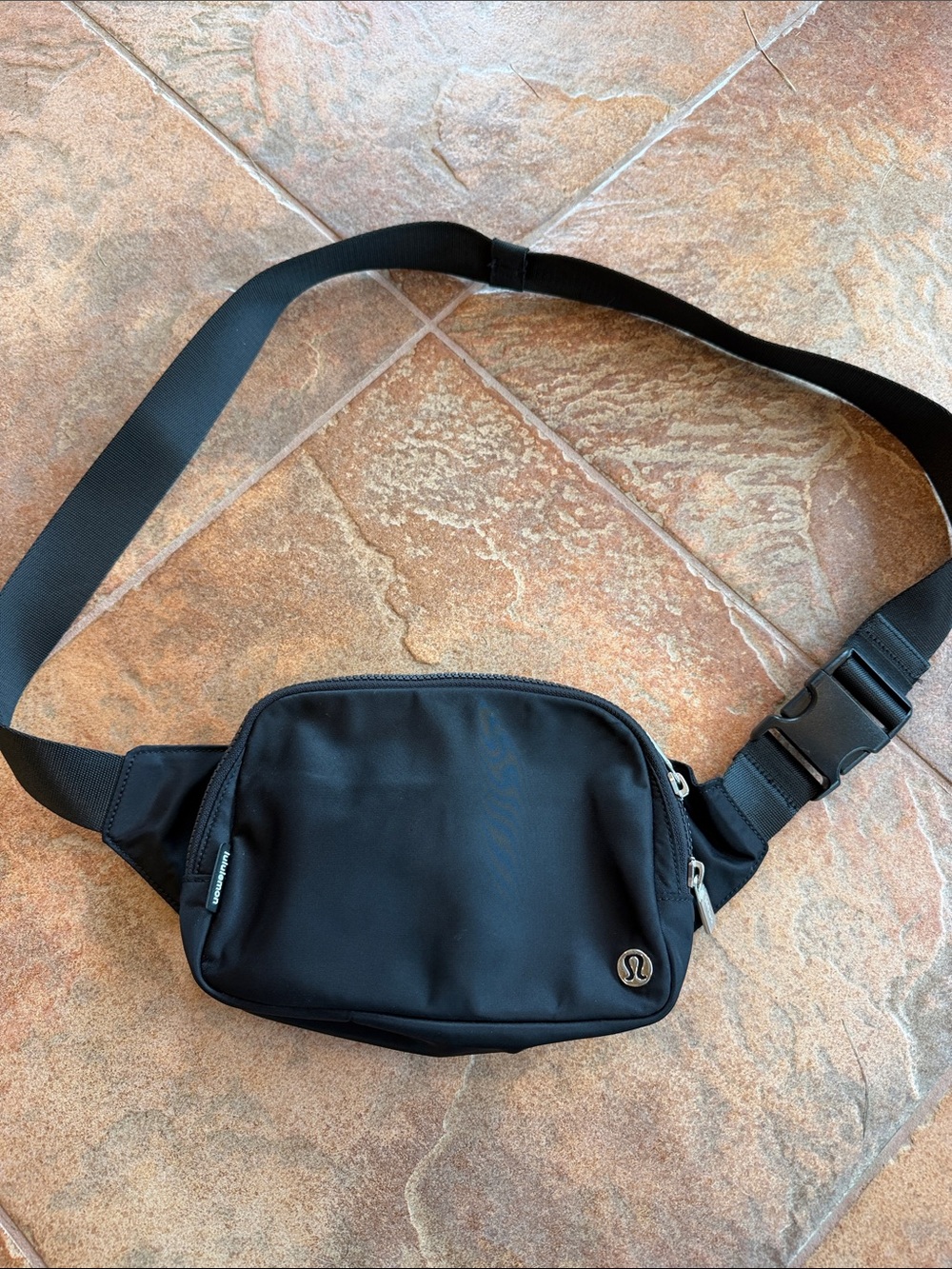 lululemon athletica Black Belt Bag with Adjustable Strap